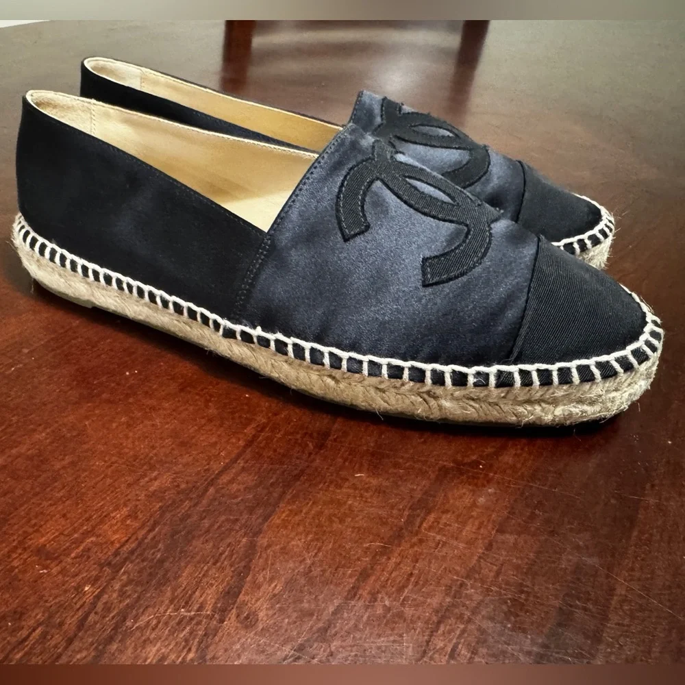 CHANEL Black Canvas Espadrilles - Picture 2 of 7